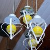 Ulister hanging light 4-bulb Glass lampshades (1792-4) 60K