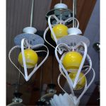 Ulister hanging light 4-bulb Glass lampshades (1792-4) 60K