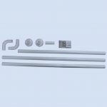 Corner Shower Rods Kit 10K